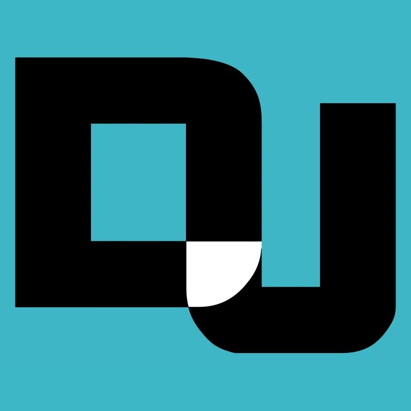 DJ Buchstaben Party Musik Fun Text Logo Schriftzug