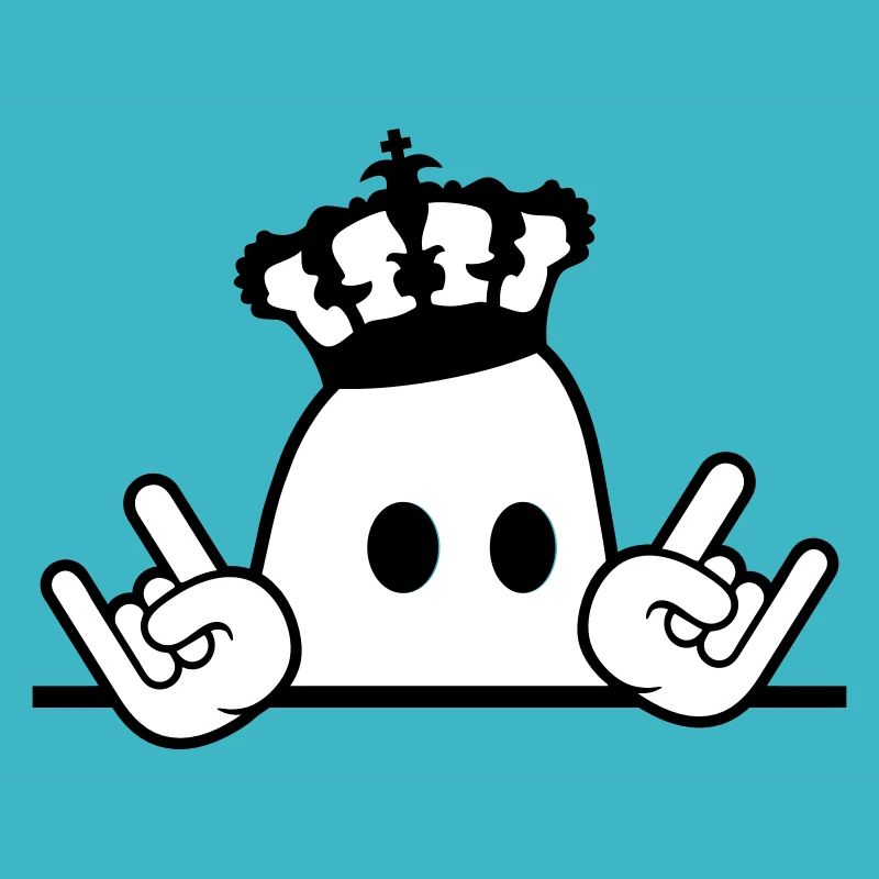 Cute Metal Halloween Ghost King Crown Ghost