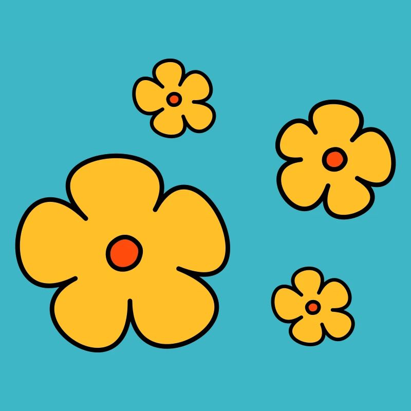 Fleurs tricolores