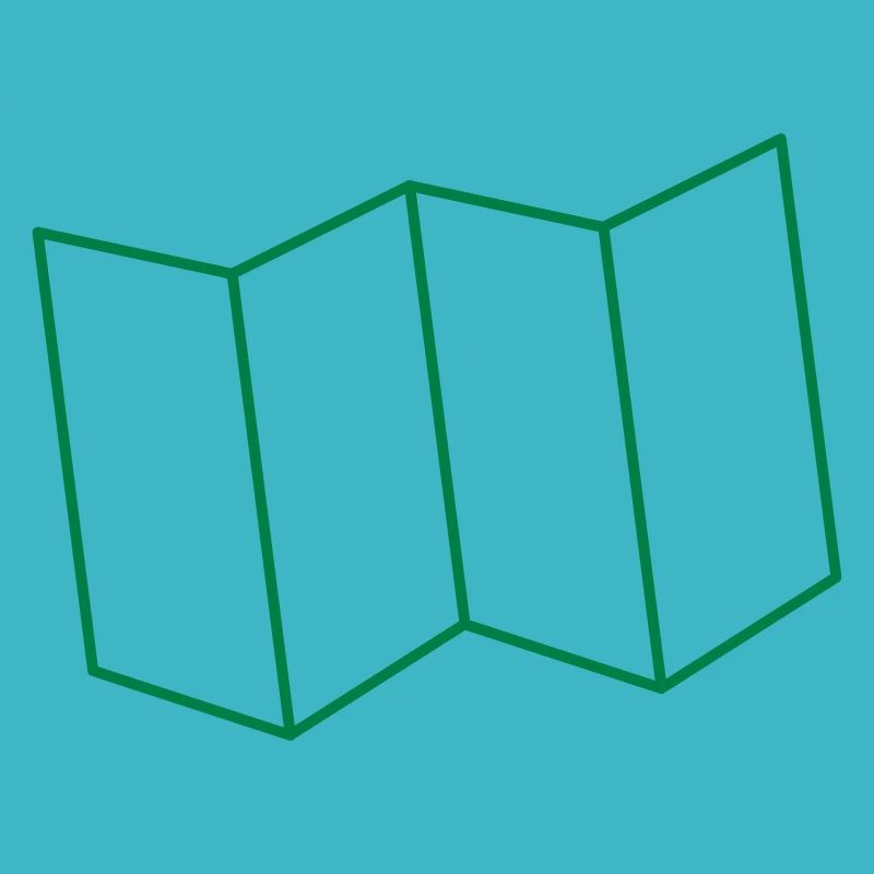 folded map outline folds