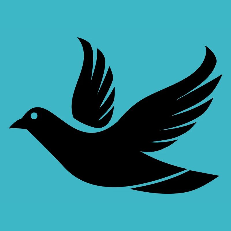 Flying Dove in the Sky - Illustration