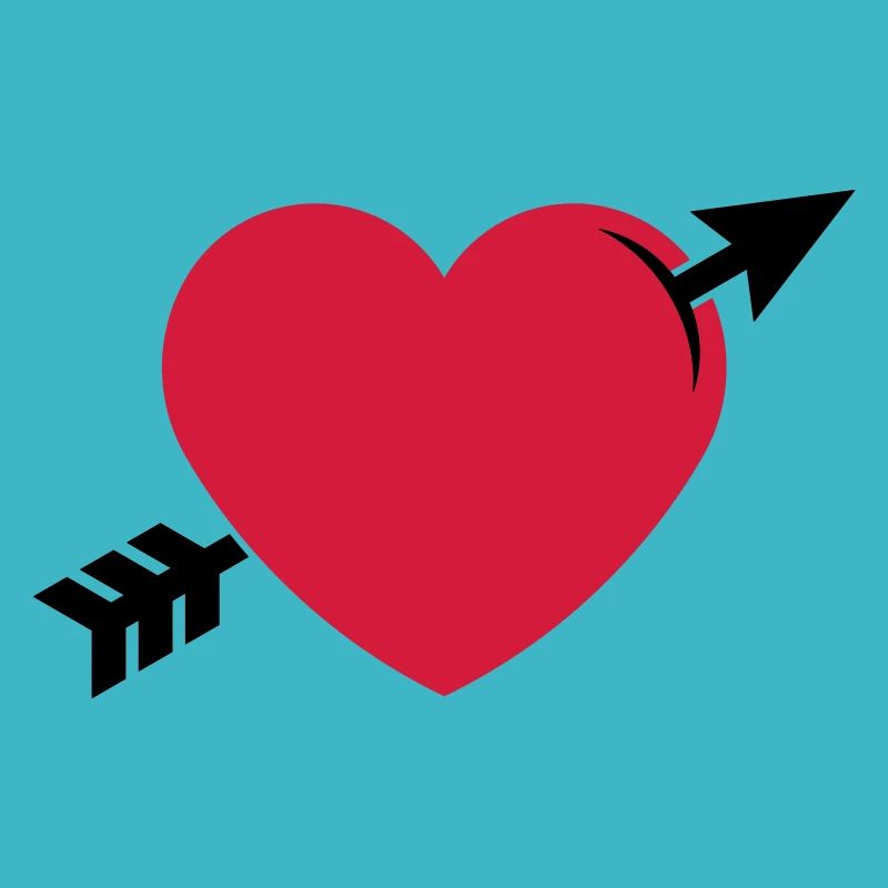 Coeur avec flèche d’amour (En amour / Saint Valentin 2C)