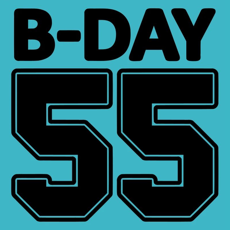 Nummer 55 / 55. Geburtstag Schnapszahl Trikot