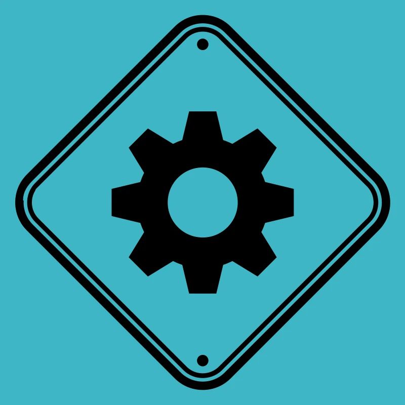engineer gear danger shield zone caution mecha