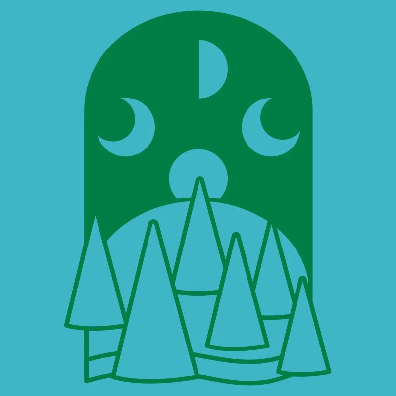 BOHO Phases de lune arc avec forêt