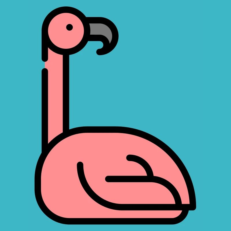 A beautiful, cute flamingo.