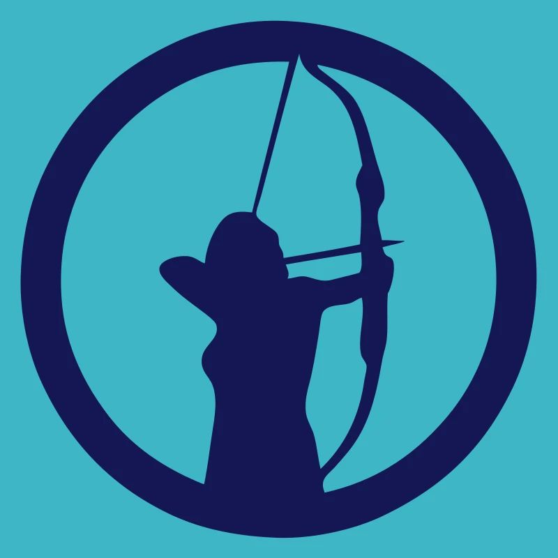 schießen Bogen Logo Bogenschütze