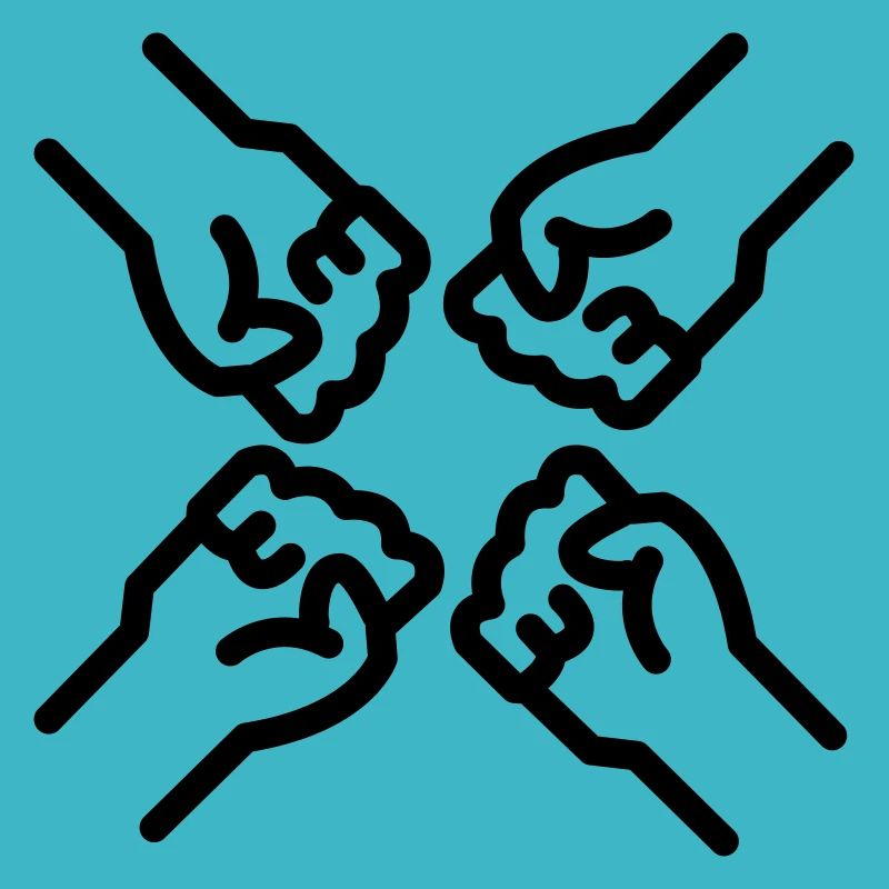Team logo fist and hands