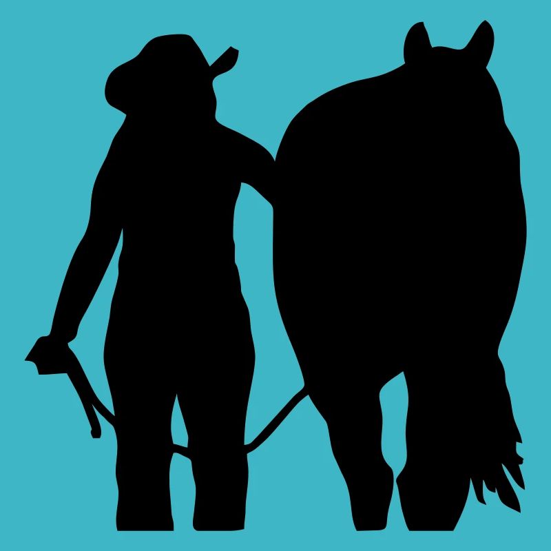 Western rider with horse customizable