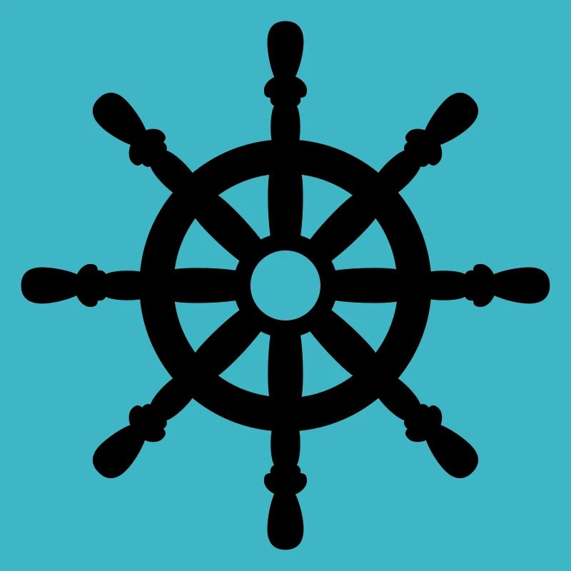 Nautical symbol vector ship steering wheel design