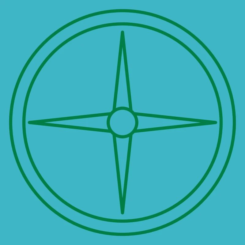 Kompassrose mit Punkten