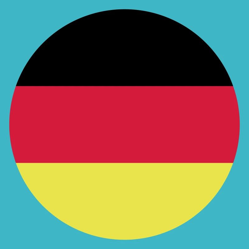 Flagge Deutschland Germany Drei Farben Vektor Rund