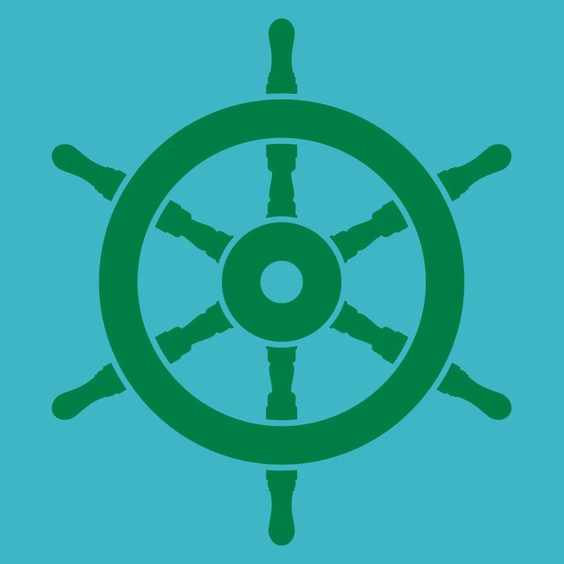 Symbolform des Schiffsrudersymbols. Logo des Schiffsruders