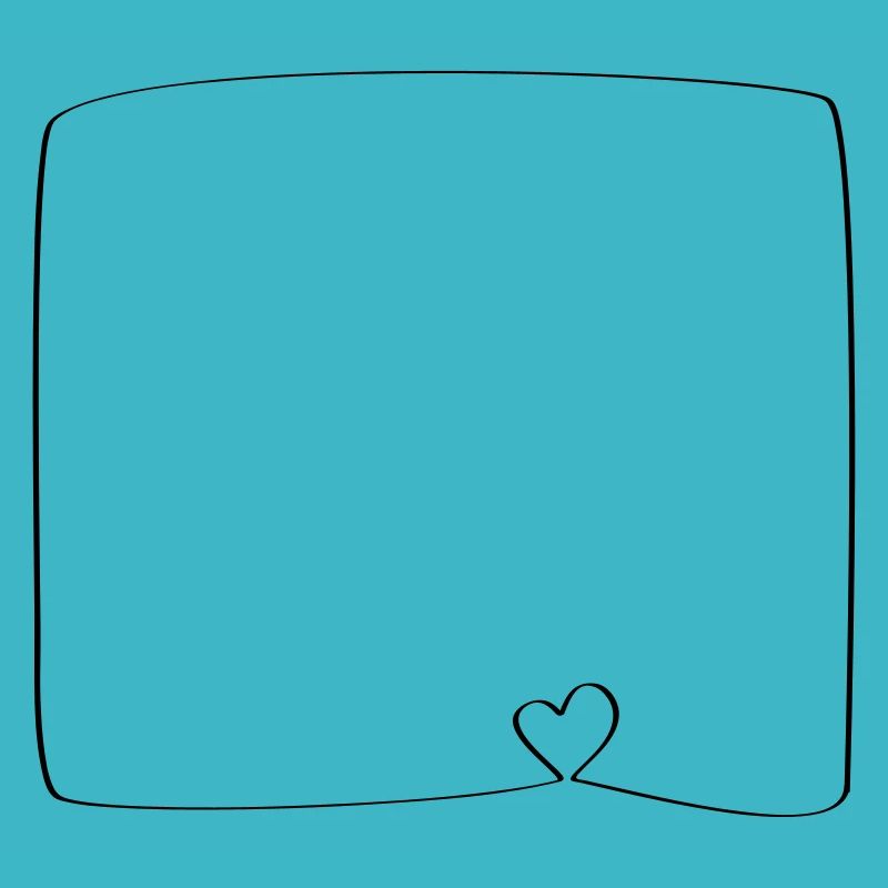 Heart in a broad frame