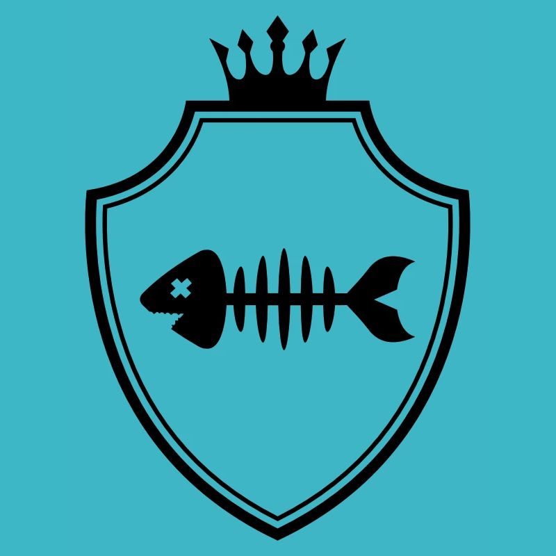 Fisch Wappen Knochen Gräte