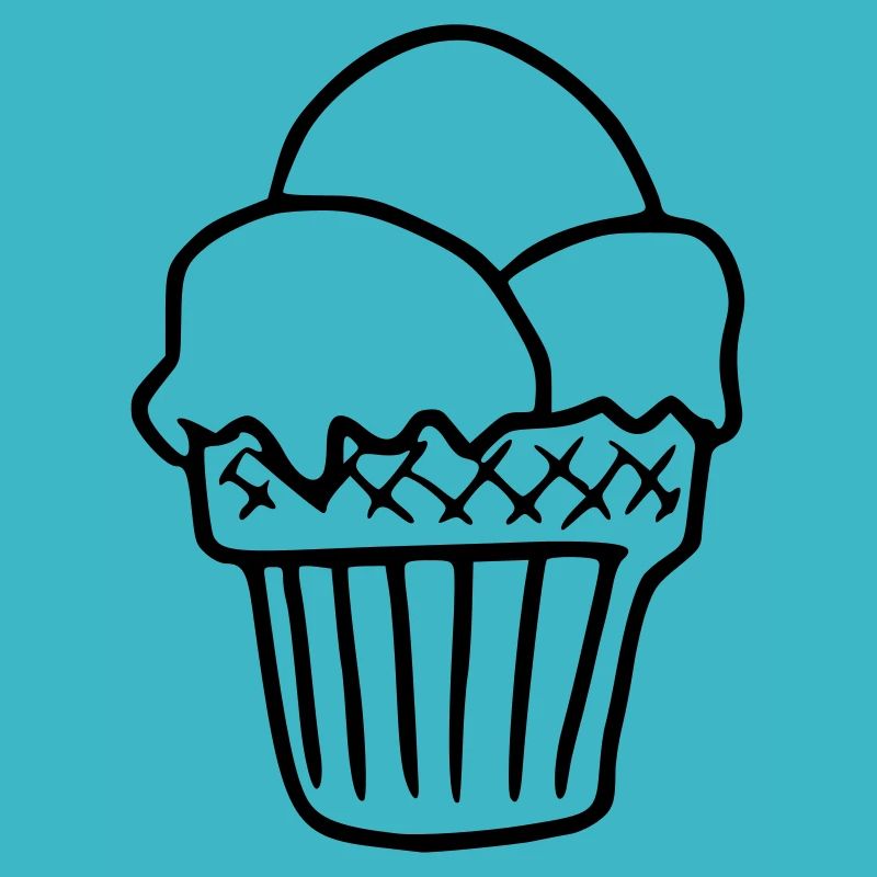 Emoji Eiscreme Skizze Eis Sticker
