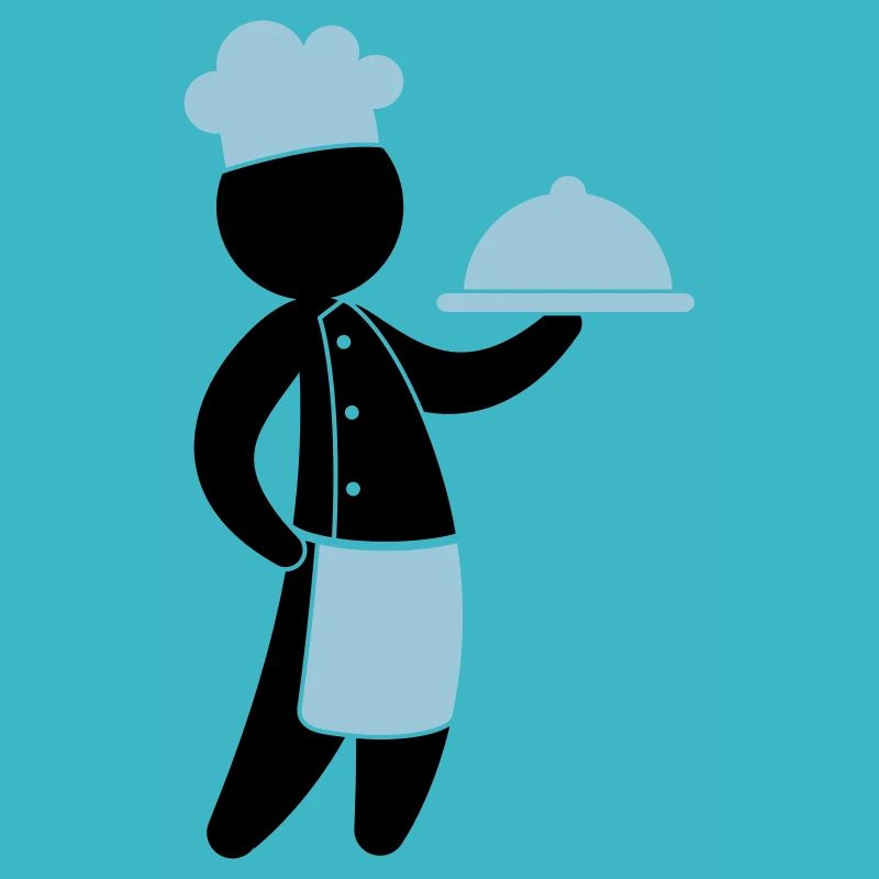 Un chef cuisinier sert invités