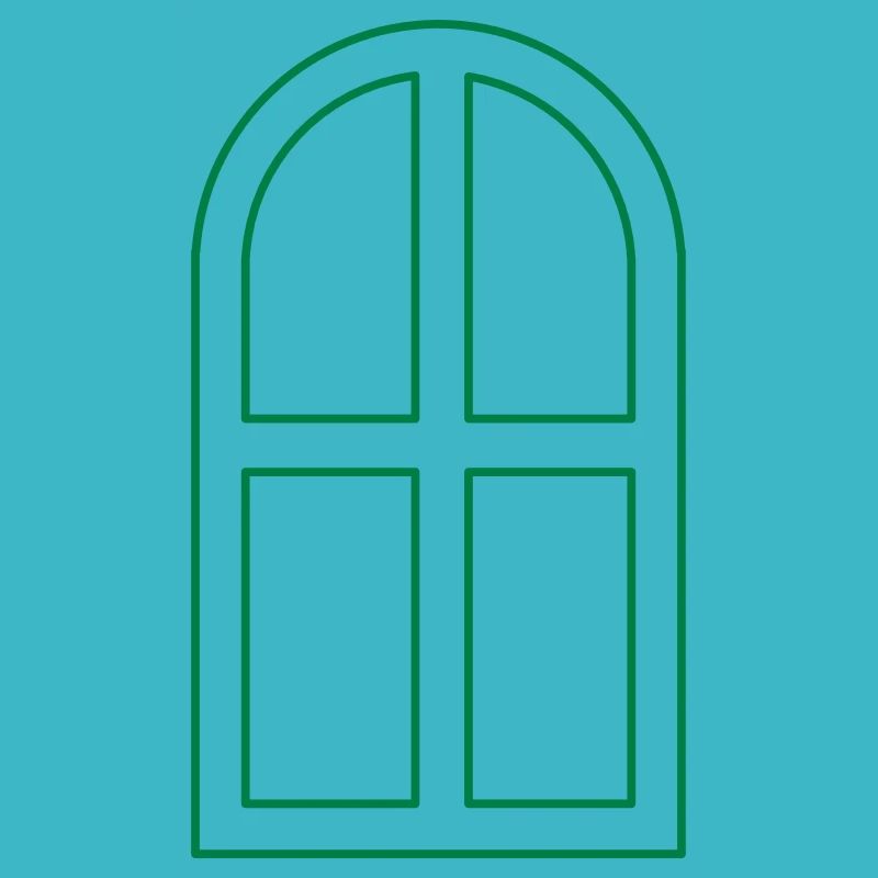 Fenêtre en arc ouverte