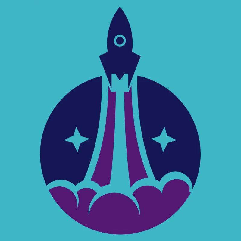 Raumfahrt Vector Design mit dem Start einer Rakete