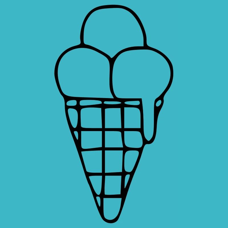 Emoji Eiscreme Skizze Eis Sticker