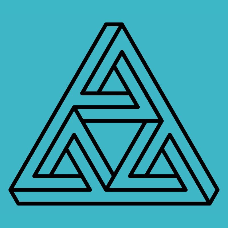 impossible triangle Dreieck Geek Geometrie Hipster
