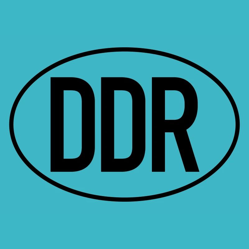 DDR Kennzeichen (einfarbig)