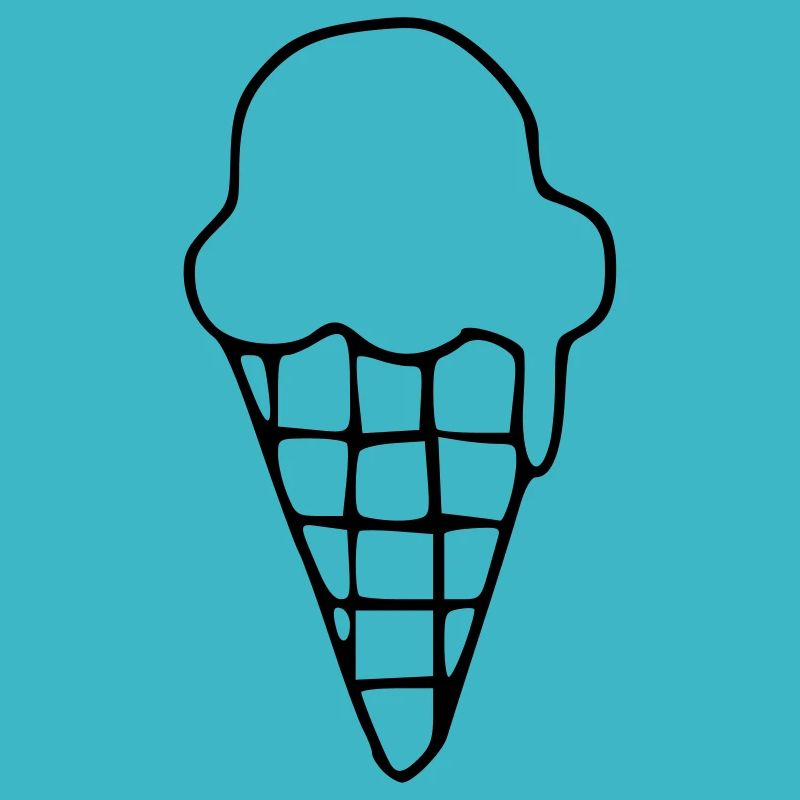Emoji Eiscreme Skizze Eis Sticker