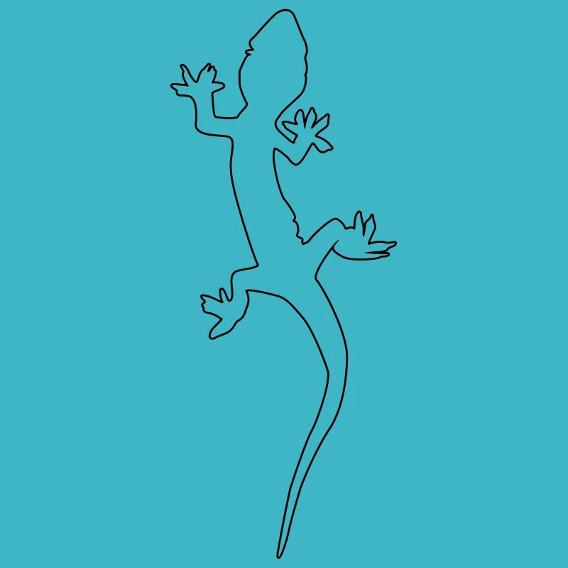 silhouette de lézard gecko