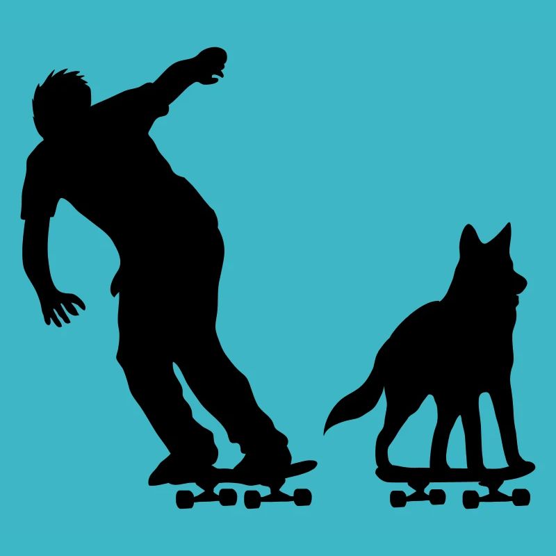 Skater with dog