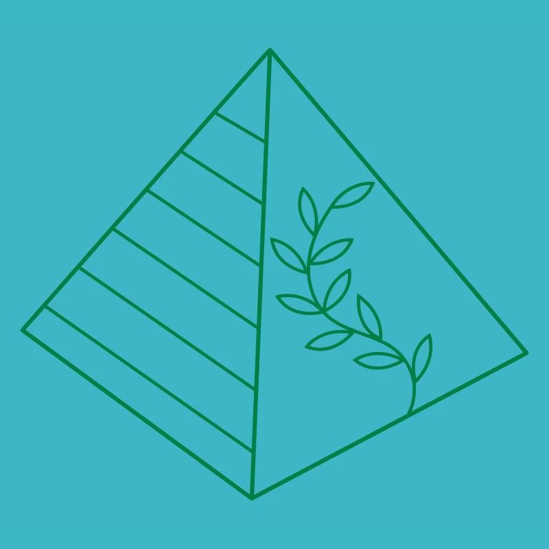 Pyramide mit Blumenbewuchs