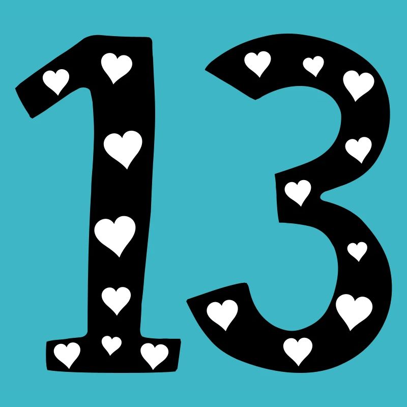 13 Geburtstag mit Herz