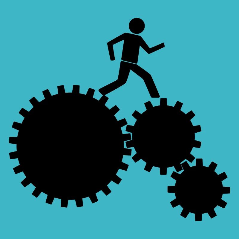 Arbeiter im Uhrwerk!