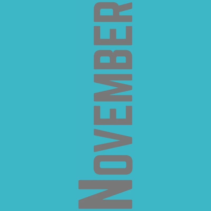 November month as text | Color customizable