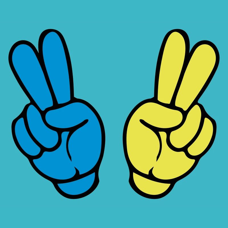 hand peace comic symbol peace