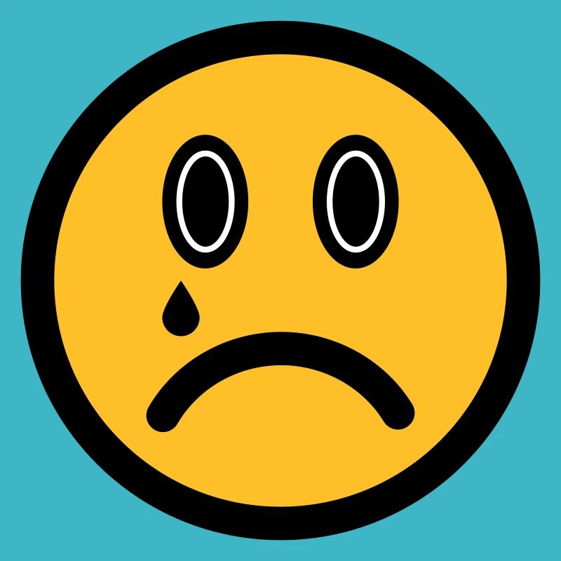 Crying Emoticon - Image Symbol - Stroke Face