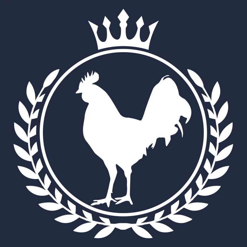 hahn silhouette wappen krone