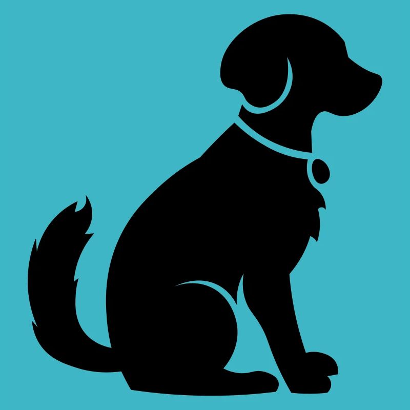 Dog shadow dog vector figure
