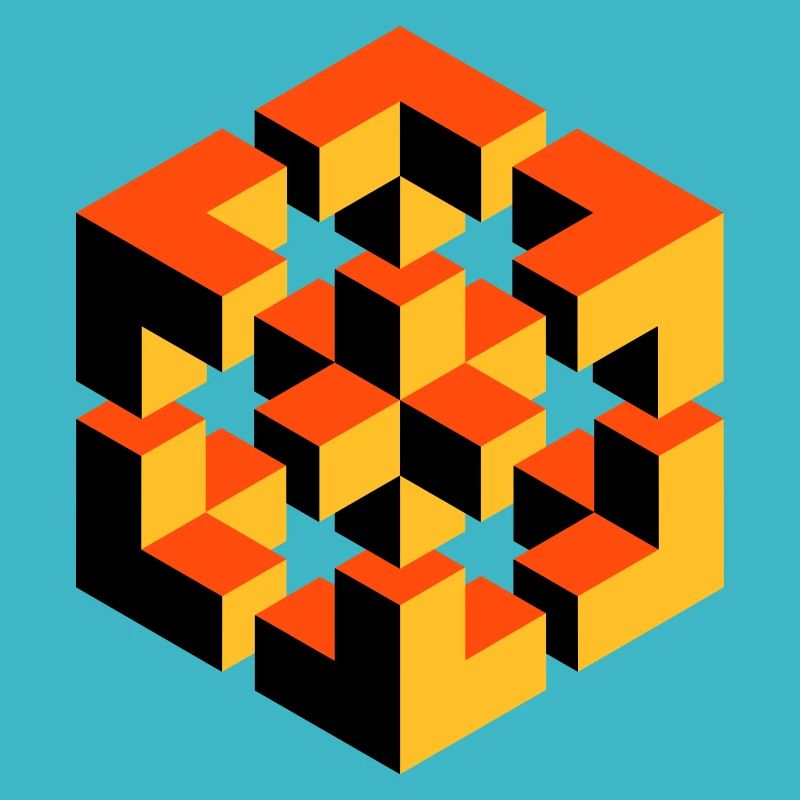 impossible figure Escher cube geometry fantasy