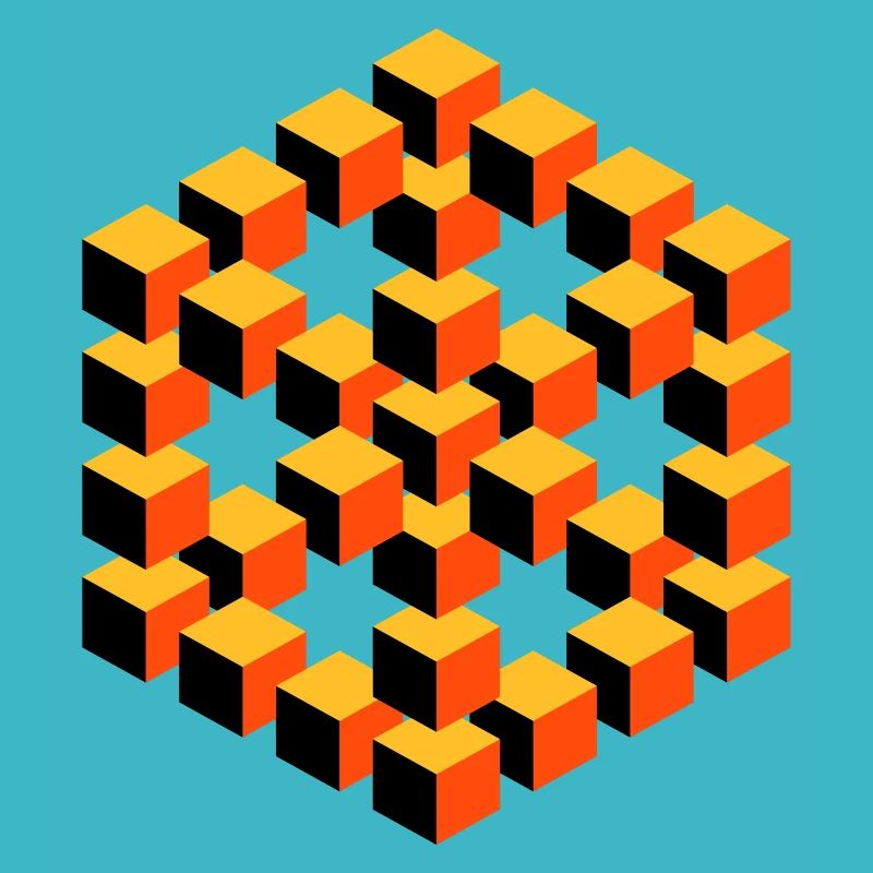impossible figure Escher cube geometry fantasy