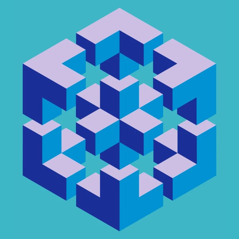 impossible figure Escher cube geometry fantasy