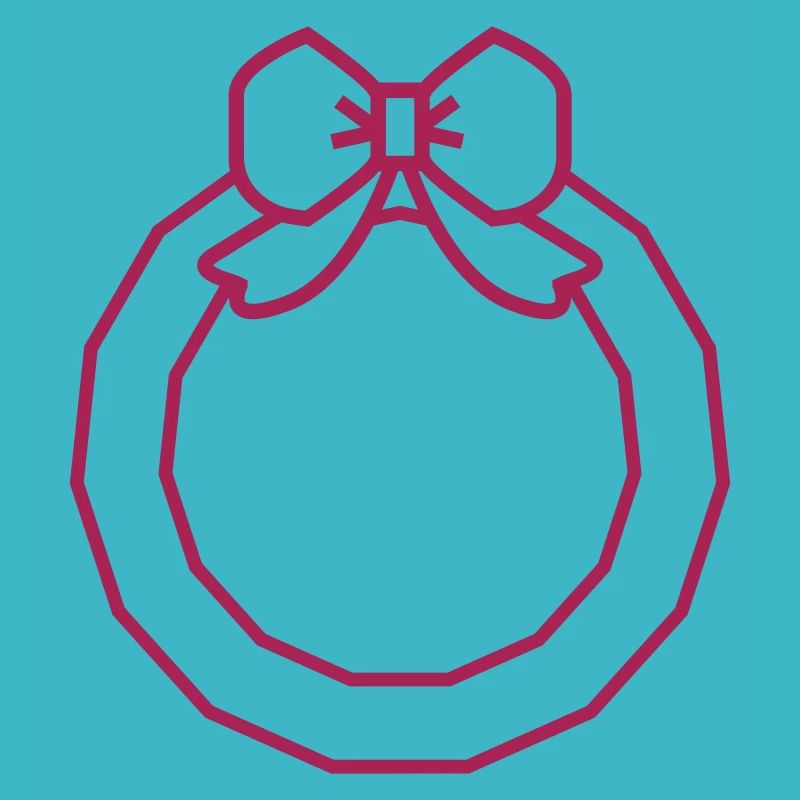 Icône de ruban de couronne de Noël
