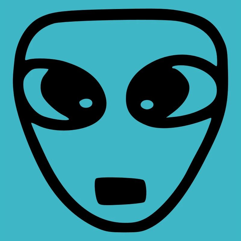 Emoji Sketch Alien noir