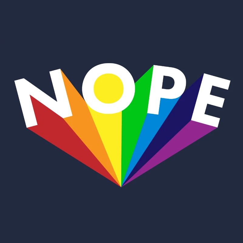 Nope Nö Nein als Regenbogen