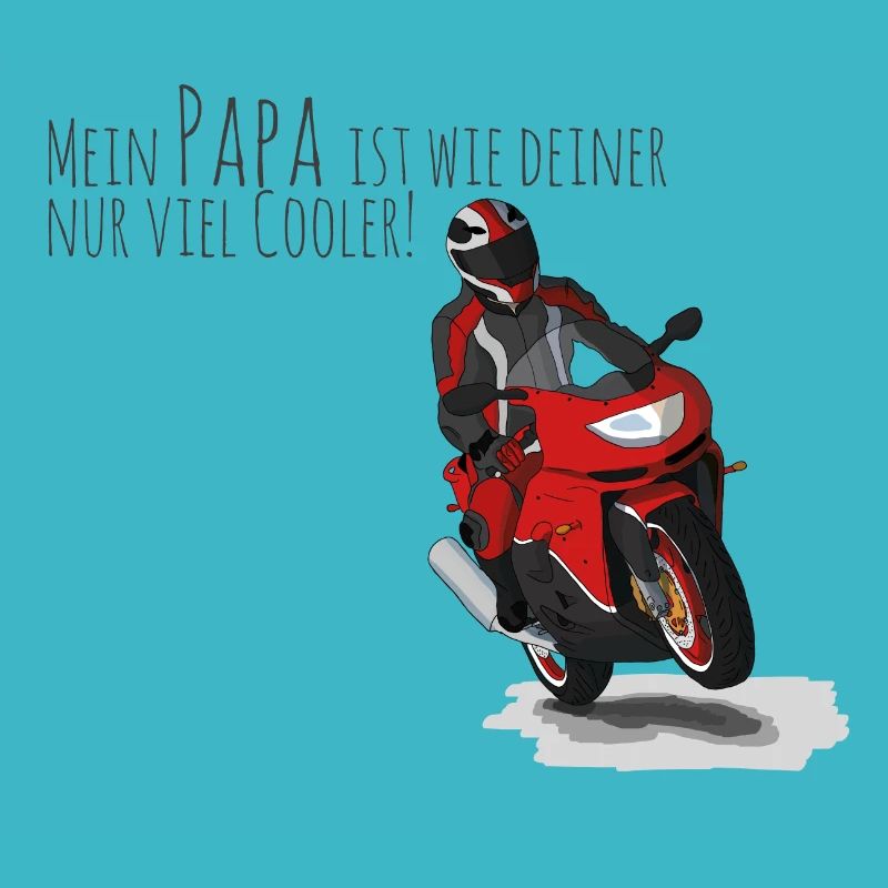 Cooler Papa mit Motorrad - Biker Daddy