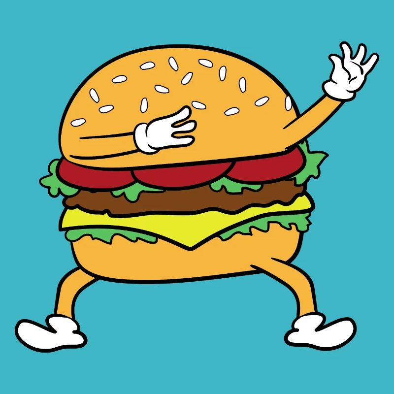 Dabbing Dab Dancing Burger Restauration rapide Fast Food