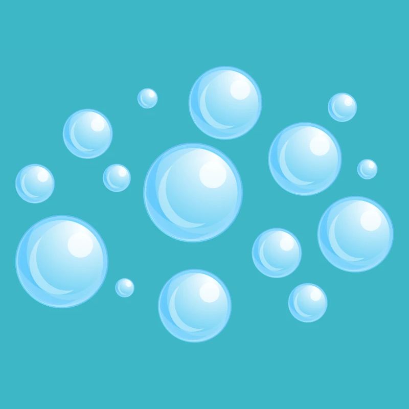 Luftblasen Blau