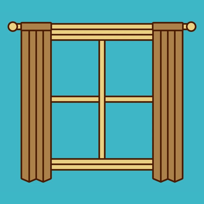 Conception de rideau de fenêtre en bois