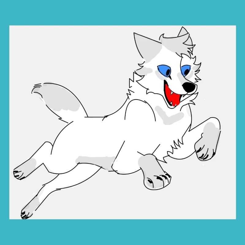 springender Wolf
