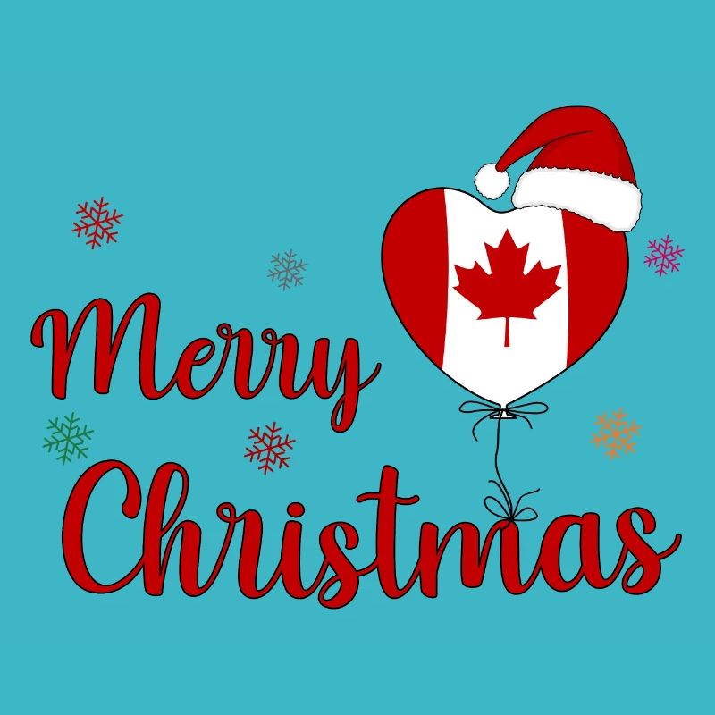 Joyoux Noël Drapeau Canada Coeur