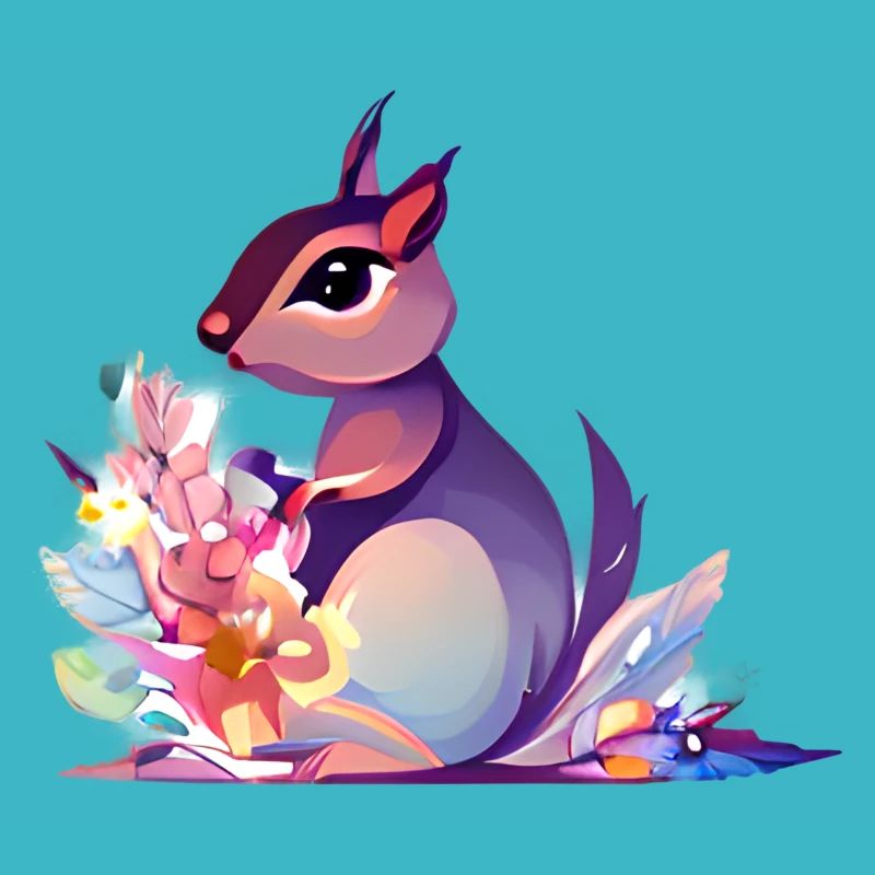 Fleurs d’écureuil mignonnes